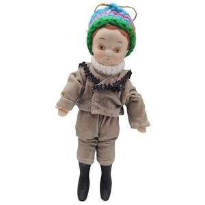 Kurt S Alder Vintage Ornament 1983 Little Boy Outfit Crocheted‎ Hat Six Inches